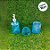 Kit para Banheiro de Vidro 3 Peças - 420ml - Azul - 1 unidade - Rizzo - Imagem 4