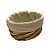 Cesta Oval com Tecido M - Bege - 26x21x15cm - 1 unidade - Rizzo - Imagem 3