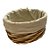 Cesta Oval com Tecido G - Bege - 30x24x17cm - 1 unidade - Rizzo - Imagem 3
