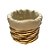 Cesta Redonda com Tecido M - Bege - 21x21x15cm - 1 unidade - Rizzo - Imagem 2