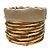 Cesta Redonda com Tecido G - Bege - 26x26x17cm - 1 unidade - Rizzo - Imagem 1