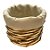 Cesta Redonda com Tecido G - Bege - 26x26x17cm - 1 unidade - Rizzo - Imagem 2
