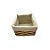 Cesta Quadrada com Tecido P - Bege - 16x16x12cm - 1 unidade - Rizzo - Imagem 3