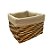 Cesta Quadrada com Tecido M - Bege - 21x21x14cm - 1 unidade - Rizzo - Imagem 2