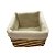 Cesta Quadrada com Tecido M - Bege - 21x21x14cm - 1 unidade - Rizzo - Imagem 3