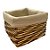 Cesta Quadrada com Tecido G - Bege - 25x25x16cm - 1 unidade - Rizzo - Imagem 2