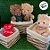 Cesta Quadrada com Tecido G - Bege - 25x25x16cm - 1 unidade - Rizzo - Imagem 6