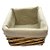Cesta Quadrada com Tecido G - Bege - 25x25x16cm - 1 unidade - Rizzo - Imagem 3