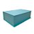 Caixa de Papel Rígido Retangular Turquesa - 24x15cm - 1 unidade - Rizzo - Imagem 1