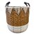 Cesta Decorativa com Detalhe Branco e Alça Curta G - 41x41x41cm - 1 unidade - Rizzo - Imagem 1