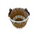 Cesta Decorativa com Detalhe Branco e Alça Curta P - 31x31x31cm - 1 unidade - Rizzo - Imagem 3