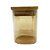 Pote de Vidro Âmbar  Hermético com Tampa de Bambu - 8x6cm - 185ml - 1 unidade - Rizzo - Imagem 1