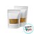 Saco de Papel Branco com Visor Stand Up Pouch Zip 20x30x5cm - Fecho Hermético Impermeável por dentro - 50 unidades - Riz - Imagem 3