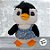 Pinguim de Pelúcia com Vestido - Azul - 34cm - 1 unidade - Rizzo - Imagem 3