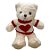 Urso de Pelúcia com Blusa de Coração - Branco - 28cm - 1 unidade - Rizzo - Imagem 1