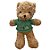 Urso de Pelúcia Marrom com Blusa Love - Verde - 28cm - 1 unidade - Rizzo - Imagem 1