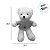 Urso de Pelúcia Branco com Blusa Love - Rosa - 28cm - 1 unidade - Rizzo - Imagem 2