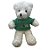 Urso de Pelúcia Branco com Blusa Love - Verde - 28cm - 1 unidade - Rizzo - Imagem 1