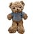 Urso de Pelúcia Marrom com Blusa de Lã - Azul - 30cm - 1 unidade - Rizzo - Imagem 1