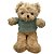 Urso de Pelúcia Bege com Blusa de Lã - Verde - 30cm - 1 unidade - Rizzo - Imagem 1