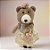 Urso de Pelúcia Retrô - Vestido - 28cm - 1 unidade - Rizzo - Imagem 1