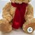 Urso de Pelúcia Cachecol Coração - Vermelho - 23cm - 1 unidade - Rizzo - Imagem 3