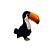 Tucano de Pelúcia - 18cm - 1 unidade - Rizzo - Imagem 1