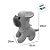 Cachorro de Pelúcia Bulldog - Marrom com Lenço Roxo - 22cm - 1 unidade - Rizzo - Imagem 3