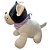 Cachorro de Pelúcia Bulldog - Branco e Preto - 22cm - 1 unidade - Rizzo - Imagem 2