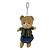 Chaveiro Urso de Pelúcia - Vestido Listrado Verde - 14cm - 1 unidade - Rizzo - Imagem 1