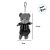 Chaveiro Urso de Pelúcia - Vestido Listrado  - 14cm - 1 unidade - Rizzo - Imagem 3