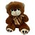 Urso de Pelúcia Laço - Marrom - 20cm - 1 unidade - Rizzo - Imagem 1