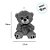 Urso de Pelúcia Laço - Marrom - 20cm - 1 unidade - Rizzo - Imagem 2