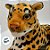 Leopardo de Pelúcia Deitado - 15x25cm - 1 unidade - Rizzo - Imagem 4
