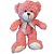 Urso de Pelúcia com Laço Prata - Rosa - 40cm - 1 unidade - Rizzo - Imagem 1