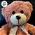 Urso de Pelúcia com Laço Prata - Rosa - 40cm - 1 unidade - Rizzo - Imagem 3