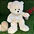 Urso de Pelúcia com Laço Prata - Creme - 40cm - 1 unidade - Rizzo - Imagem 4