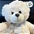 Urso de Pelúcia com Laço Prata - Creme - 40cm - 1 unidade - Rizzo - Imagem 3