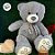 Urso de Pelúcia com Laço - Cinza - 54cm - 1 unidade - Rizzo - Imagem 4
