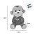 Macaco de Pelúcia com Cachecol - 20cm - 1 unidade - Rizzo - Imagem 2