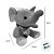 Elefante de Pelúcia com Cachecol - Azul - 18cm - 1 unidade - Rizzo - Imagem 3