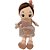 Boneca de Pelúcia com Vestido e Laço - Rosa - 70cm - 1 unidade - Rizzo - Imagem 1