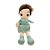 Boneca de Pelúcia com Vestido e Laço - Verde - 48cm - 1 unidade - Rizzo - Imagem 1