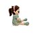 Boneca de Pelúcia com Vestido e Laço - Verde - 48cm - 1 unidade - Rizzo - Imagem 2