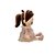 Boneca de Pelúcia com Vestido e Laço - Rosa - 35cm - 1 unidade - Rizzo - Imagem 2
