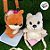 Urso de Pelúcia Bolsa - Creme - 22cm - 1 unidade - Rizzo - Imagem 5