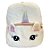 Mochila de Pelúcia Unicórnio Olhos Grandes - Creme - 30x35cm - 1 unidade - Rizzo - Imagem 1