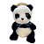 Urso Panda de Pelúcia com Chapéu de Palha - 25cm - 1 unidade - Rizzo - Imagem 1