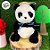 Urso Panda de Pelúcia com Chapéu de Palha - 25cm - 1 unidade - Rizzo - Imagem 5