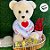 Urso de Pelúcia ''Sou Louco por Você'' - Bege - 35cm - 1 unidade - Rizzo - Imagem 3